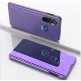 Voor OPPO Realme 5 Pro plated mirror horizontaal Flip leder met standaard mobiele telefoon holster (paars blauw)