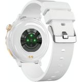 T21 1 32 inch siliconen band IP67 waterdicht smartwatch  ondersteuning hartslag / slaapbewaking (wit goud)
