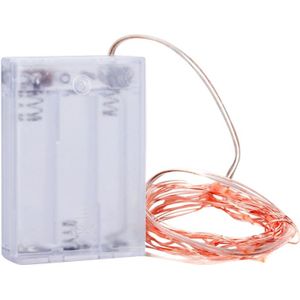 2m 100LM LED Copper Wire String licht  wit licht  3 x AA batterijen aangedreven SMD-0603 Festival Lamp / decoratie Light Strip