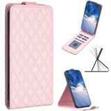 Voor OPPO A58 4G / A98 5G Diamond Lattice verticale flip lederen telefoonhoes