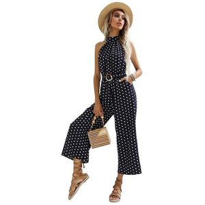 Dames DOT Halter Sling Wide Leg Jumpsuit (XL)