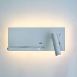 Draadloze wandlamp USB 5V Charger Wall Lights Hotel Hoofdeinde Leesverlichting Spot Luminaire Lamp (Matt White)