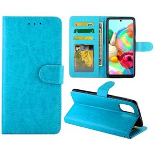 Voor Galaxy Note 10 Lite Crazy Horse Texture Leather Horizontal Flip Protective Case met Holder & Card Slots & Wallet & Photo Frame(Baby Blue)