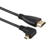 50cm 4K HDMI Male naar Micro HDMI rechts schuin mannelijke vergulde adapterkabel