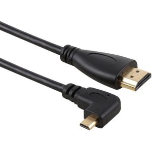 50cm 4K HDMI Male naar Micro HDMI rechts schuin mannelijke vergulde adapterkabel