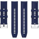 Voor Amazfit GTR 2e / GTR 2 22mm Silicone Replacement Strap Watchband met Zilveren Gesp (Midnight Blue)