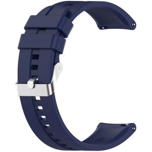 Voor Amazfit GTR 2e / GTR 2 22mm Silicone Replacement Strap Watchband met Zilveren Gesp (Midnight Blue)