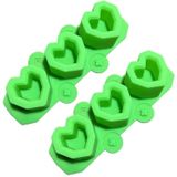 2 STKS 3 Grid Liefde-vormige Ice Cup Ice Tray Silicone Mold Cakevorm (Groen)