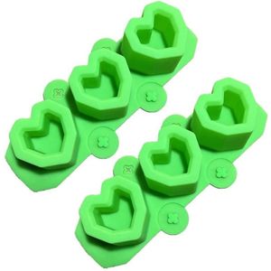 2 STKS 3 Grid Liefde-vormige Ice Cup Ice Tray Silicone Mold Cakevorm (Groen)