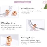 Sterling Silver S925 Pearl DIY Bracelet Accessoires Hollow Rose Gold Losse kralen