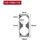 Auto carbon fiber front water cup houder frame decoratieve sticker voor Ford F150 2017-2020  links rijden