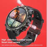 V20 1 6 inch WiFi 4G SIM-kaart Dual Camera Smart Watch  geheugen: Ram 4GB Rom 128GB (zwart siliconen)