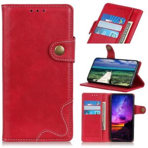 For Motorola Moto G51 S-Type Stitching Calf Texture Leather Phone Case(Red)