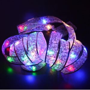 4m 40LEDs Gift Decoratie Lint Licht String LED Koperdraad Lint Kerstboom Top Bowknot Licht (Kleurrijk Licht)