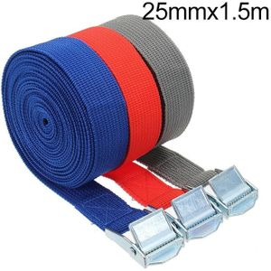 Auto Span rope bagageband Auto Auto Boot vaste band met lichtmetalen gesp  willekeurige kleur levering  grootte: 25mm x 1 5 m