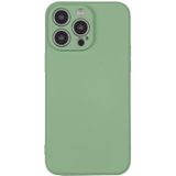 Voor iPhone 15 Pro siliconen telefoonhoesje met polsband (Matcha groen)