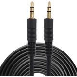 AUX kabel  3.5mm mannelijke Mini Plug Stereo-audiokabel  lengte: 10m (zwart + goud vergulde Connector)