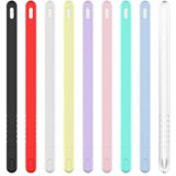 3 in 1 Pure Color Silicone Stylus Pen Protective Case Set voor Apple Potlood 2