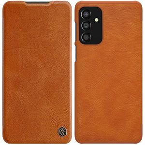 Voor Samsung Galaxy F23 / M23 5G Nillkin Qin -serie Crazy Horse Texture Leather Case (Brown)