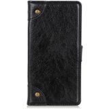 For iPhone SE 2020 Copper Buckle Nappa Texture Horizontal Flip Leather Case with Holder & Card Slots & Wallet(Black)