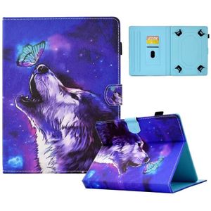 Voor 8 inch tablet Elektrisch geperst TPU lederen tablethoes (Butterfly Wolf)