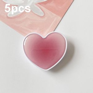 5st gradintkleur Love Drip intrekbare desktop mobiele telefoon airbag houder (roze roze)