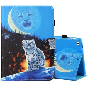 Naaidraad Horizontaal Geschilderde Platte Lederen Case met Pen Cover & Anti Skid Strip & Card Slot & Houder & Slaap / Wake-up Functie IPad Mini 5 / 4 / 3 / 2 / 1 (Double Shadow Tiger)