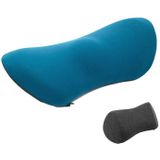 Auto Levert Lumbale Ondersteuning Memory Foam Car Rugleuning Lumbale Kussen Seat Cushion Lumbar Kussen  Kleur: Peacock Blue + Dark Grey