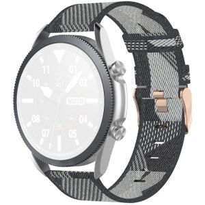 Voor Galaxy Watch 3 41mm geweven nylon textuur band  grootte: gratis maat 20mm (Grijs)