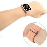 Solid Color nylon horlogeband voor Apple Watch Series 6 & SE & 5 & 4 40mm / 3 & 2 & 1 38mm(roze)