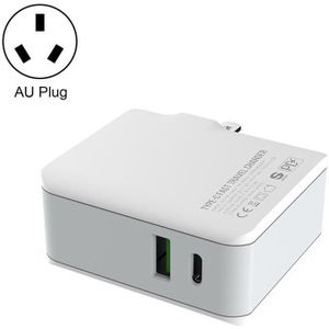 LDNIO A4403C 30W PD + Auto-ID opvouwbare snelle reislader met 1m USB-C / Type-C-kabel  AU-stekker