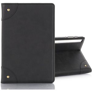 Voor Galaxy tab S6 T860/T865 retro boek stijl horizontale Flip lederen draagtas met houder & kaartsleuven & portemonnee (zwart)