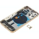 Batterij achterklep montage (met zijtoetsen  luide luidspreker  motor  cameralens  kaartlade  aan / uit-knop + volumeknop + oplaadpoort + draadloze oplaadmodule) voor iPhone 12 Pro (goud)