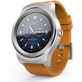 SMA-ronde 1.28 inch Color Touch scherm Bluetooth Leather Strap Smart Watch  waterdicht  de controle van de stem van de steun / hartslag monitor / slapen Monitor / Bluetooth Camera  compatibel met Android en iOS systeem