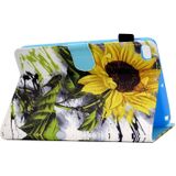 Geschilderd patroon TPU horizontale flip lederen beschermhoes voor iPad mini / mini 2 / mini 3 / mini 4 (sun flower)