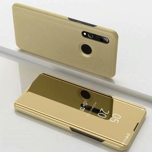 Galvaniseren spiegel horizontale Flip lederen case voor Huawei Honor 10i/Nova 4 Lite  met houder (goud)