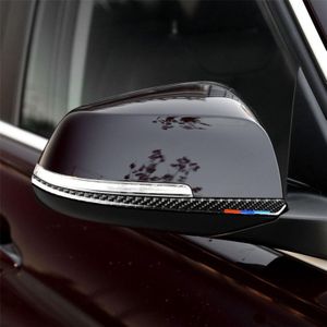 Driekleur B Carbon Fiber auto achteruitkijkspiegel bumper strip decoratieve sticker voor BMW F30 2013-2018/F34 2013-2017