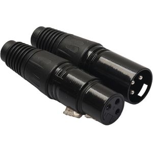 5 paar zwarte 3 pins XLR Audio kabel Connector mannelijk en vrouwelijk