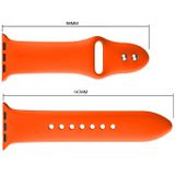 Dubbele klinknagels siliconen horloge Band voor Apple Watch serie 3 & 2 & 1 42mm (oranje)
