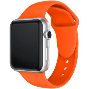 Dubbele klinknagels siliconen horloge Band voor Apple Watch serie 3 & 2 & 1 42mm (oranje)