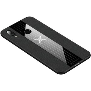 Voor Huawei P20 Lite XINLI stiksels doek Textue schokbestendige TPU beschermhoes (zwart)