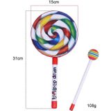 2 PCS Orff Percussie Instrument Ouder-kind Onderwijshulpmiddelen Lollipop Drum Early Education Tamboerijn  Grootte: 6 Inch