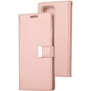 GOOSPERY RICH DIARY For Galaxy S20 Ultra PU + TPU Crazy Horse Texture Horizontal Flip Leather Case  with Card Slots & Wallet & Photo frame(Rose Gold)