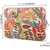 Lisen 9.8 inch Sleeve Case Colorful Leaves Zipper Briefcase Carrying Bag(White)