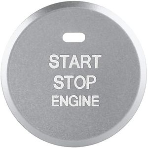Auto motor start sleutel drukknop binnen ring trim sticker decoratie voor Mazda Axela CX-30 2020 (zilver)