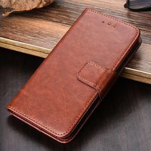 Crystal Texture Horizontale Flip Leren Case met Houder & Card Slots & Portemonnee voor iPhone X & XS (Brown)