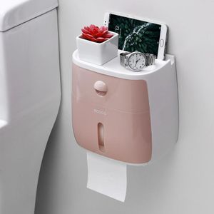 Ecoco E1804 Toilet Multifunctioneel weefselrek met dubbele laag (roze+roze)