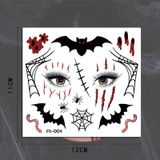 10 stks Water Transfer Stickers Kinderen Cartoon Halloween Grappige Tattoo Stickers Horror Decoratie Gezicht Stickers (FK-001)