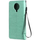 Voor Nokia 6.3 Boom & Kat Patroon Gedrukte Afdrukken Horizontale Flip PU Lederen Case met Houder & Card Slots & Wallet & Lanyard (Groen)