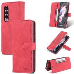 For Samsung Galaxy Z Fold3 5G AZNS Dream II Skin Feel PU+TPU Horizontal Flip PU Phone Case(Red)